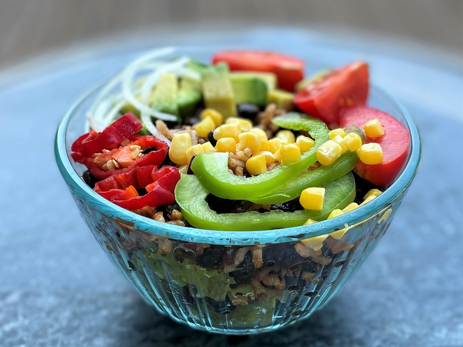 Make and easy bowl using Yumbini quick beans and rice as the base.