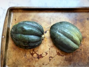 Yumbini stuffed into baked squash is delicious and easy!