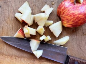 Add chopped apples to Yumbini for natural sweetness.