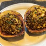 Yumbini can be used to stuff many vegetables such as squash, zucchini, eggplant, tomato, bell peppers or mushrooms.