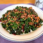 The subtle sweetness from apples (no sugar!) in Cowboy BBQ Pinto Beans and Rice goes perfectly with bitter greens like chard, kale, bok choy and cabbage.