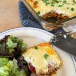Yumbini is fast and delicious eaten pure and simple, but you can also use it to quickly and easily make impressive dinners like this layered casserole fit for guests.