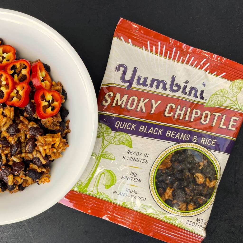 Delicous, spicy chipotle black beans easy and quick from dry mix, ready in 6 minutes