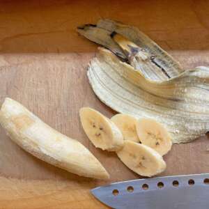 Plantain bananas are fantastic with Yumbini quick beans and rice.