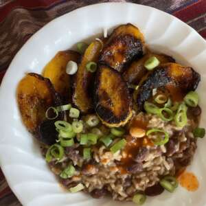 Yumbini - the perfect quick meal, even better with fried bananas!