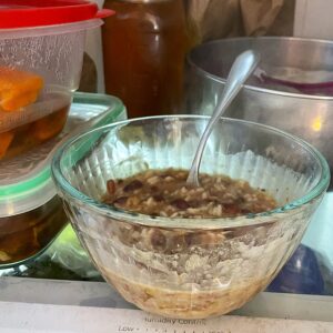 Yumbini mild & creamy red beans and rice gets thick after cooling, and like polenta, can be fried.