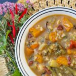 Make home-made soup quickly and easily using Yumbini quick beans and rice as a base.
